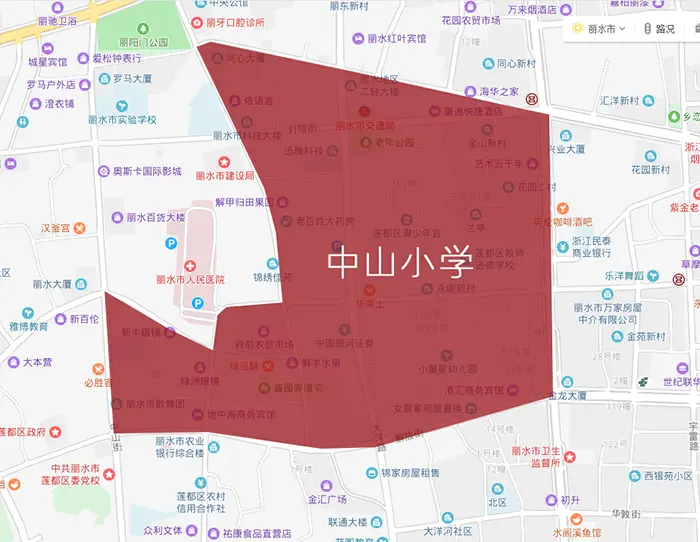 丽水市区学区划分图来了你家哪个学区一目了然