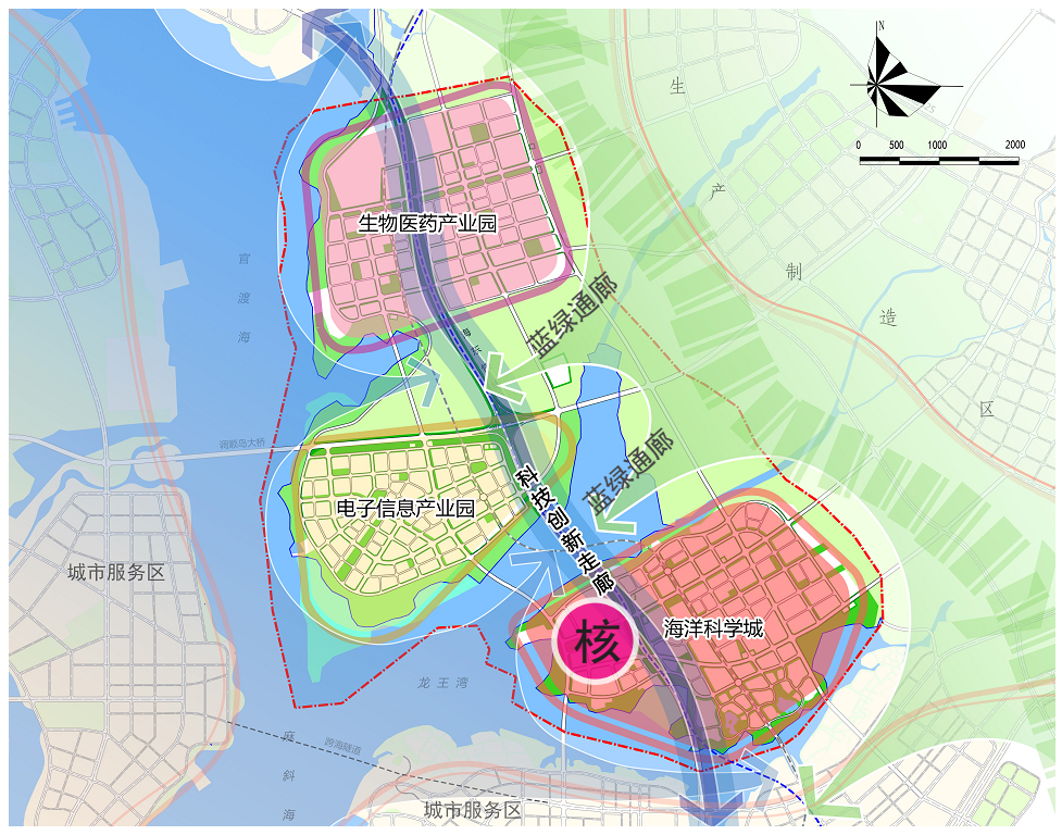 湛江高新区海东园区规划草案出炉:定位"一地一区一中心" 设有地铁3号
