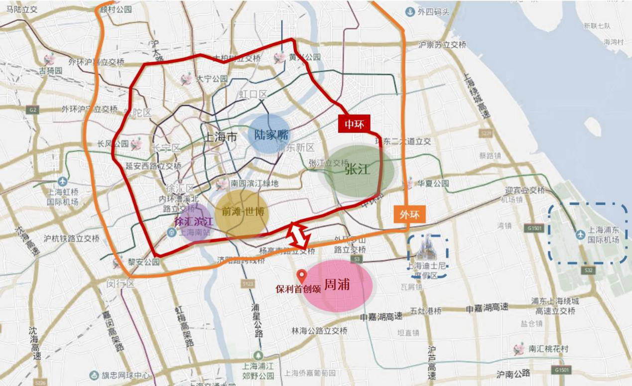 但是,上海的环线并非是均匀分布,所以性价比较高的中-外环间,在购房