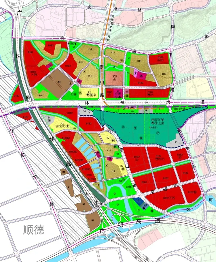 佛山地铁2号线林岳西站片区规划