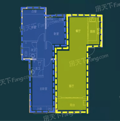 玺宇·悦城国际126㎡三室两厅两卫户型鉴赏 每一处空间都是理想的栖息地