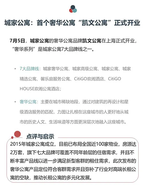 2019年7月长租公寓市场月报