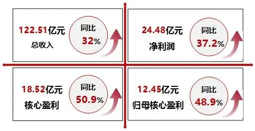 51亿元,较去年同期上升32;同时,公司盈利情况表现优异,毛利率38.