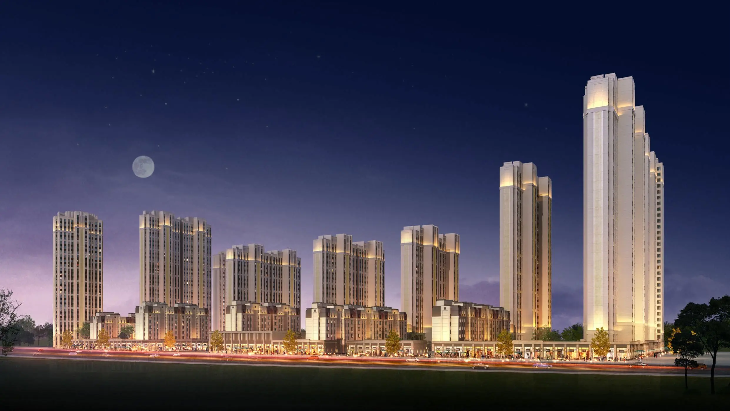 中海万锦公馆-会展经七路沿街夜景效果图.jpg 中海万锦公馆-会展经七路沿街夜景效果图.jpg
