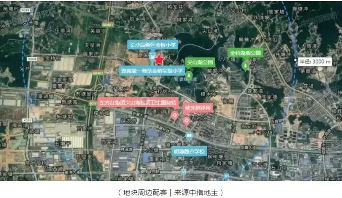 金南置业底价摘得长沙岳麓区尖山湖一宗宅地