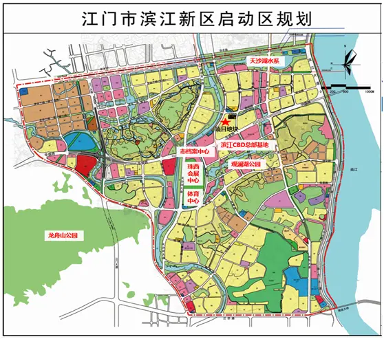 江门市区位图粤海置地下属粤海房地产公司成功竞买目标地块后,将会新