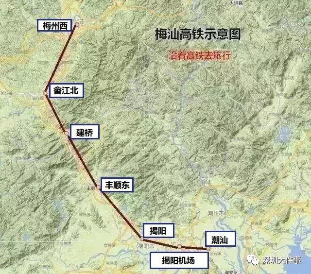 梅汕铁路周五通车，往来深圳班次、路线曝光