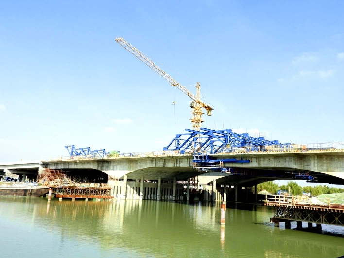 扬子津快速路跨古运河大桥半幅合龙 城市南部将再添横向“大动脉”