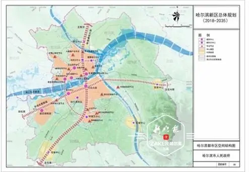 根据《规划》,哈尔滨新区规划范围为 493 平方公里,包括江北一体发展