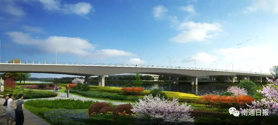 南通又一座跨九圩港大桥来了！从市区南通西站！双向六车道