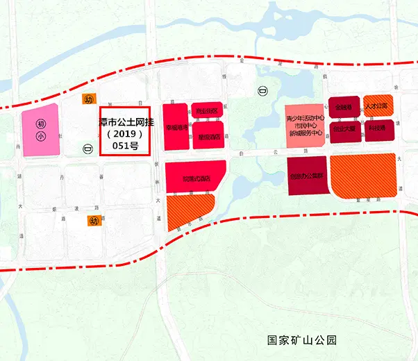 雨湖产业新城核心区域(即孔雀城中心区域)规划图示