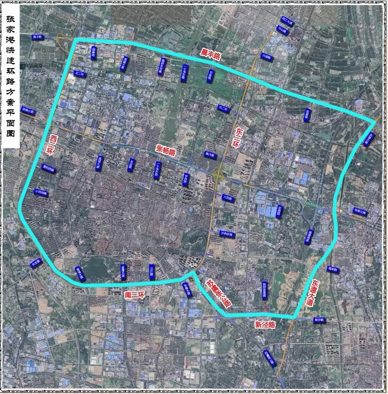 据悉,张家港市区计划利用新泾路,西二环,晨丰公路和规划东渡大道,构建