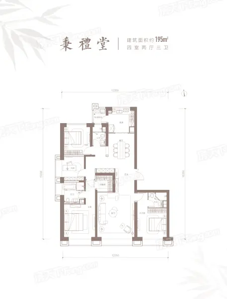 【踩盘】2019太原地王楼盘"花语堂"已出炉,首期主推175,195平户型