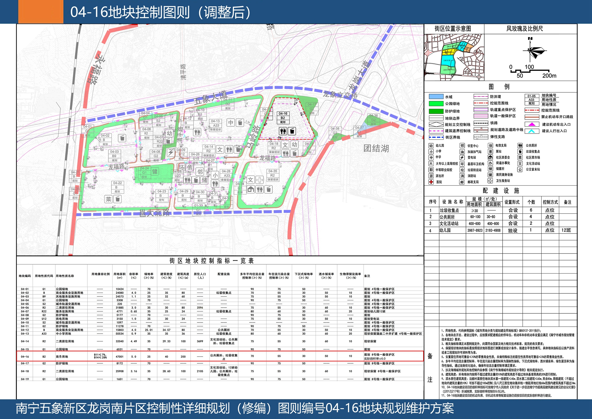 关于南宁五象新区龙岗南片区控制性详细规划（修编）图则编号04-16地块规划维护方案的公示