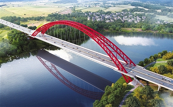 吴隆高速将建世界跨径公路钢管混凝土提篮拱桥