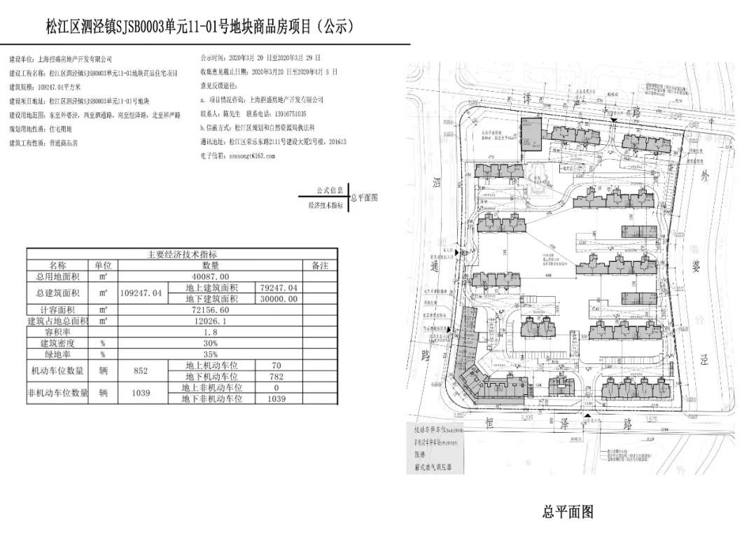 招商泗泾地块规划设计方案公示，有地面泳池，还有大量小户型！