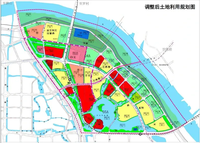 《佛山市禅城区湖涌片区控制性详细规划修编》04a,05a街区局部地块