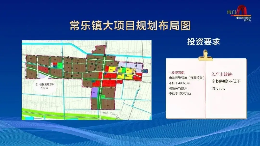 “海门面临的发展机遇千载难逢！”今日，我市向全球推荐18个“黄金地块”