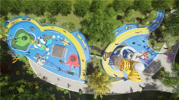 飞龙·金滩花园儿童游乐区设计俯视图