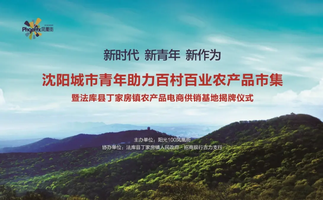 书记带货百姓逛市集 | 热烈祝贺法库县丁家房镇农产品电商供销基地落户阳光100凤凰街！