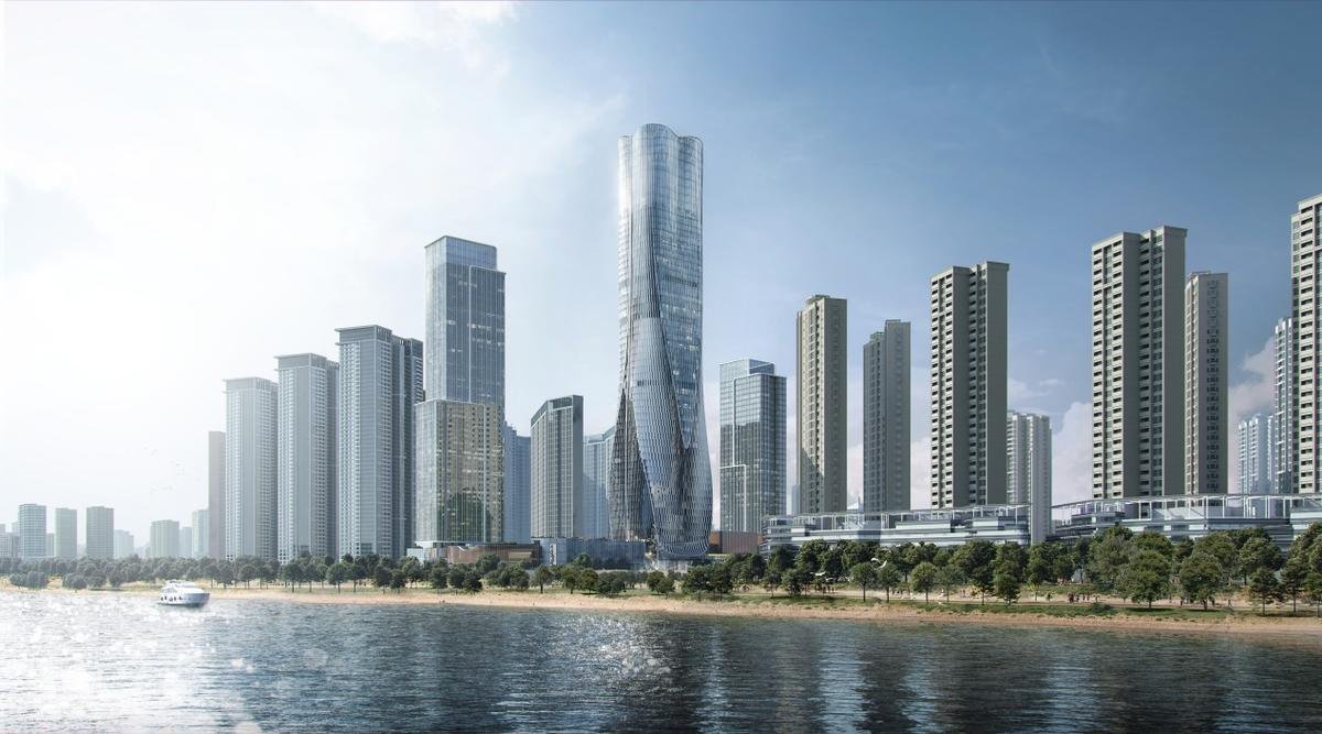 汉阳滨江将建超300米地标塔楼