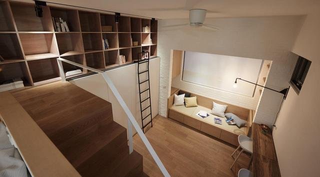 22平loft公寓装修 层高3.3米 改造下空间翻倍