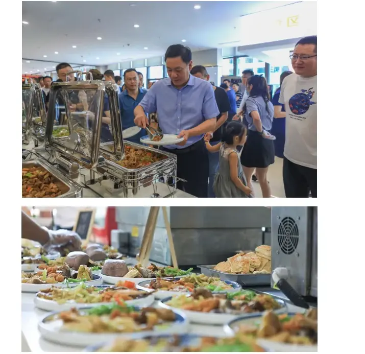 兴业盛世华府业主食堂首日试餐！丁杰与广大业主分享了这些好消息！