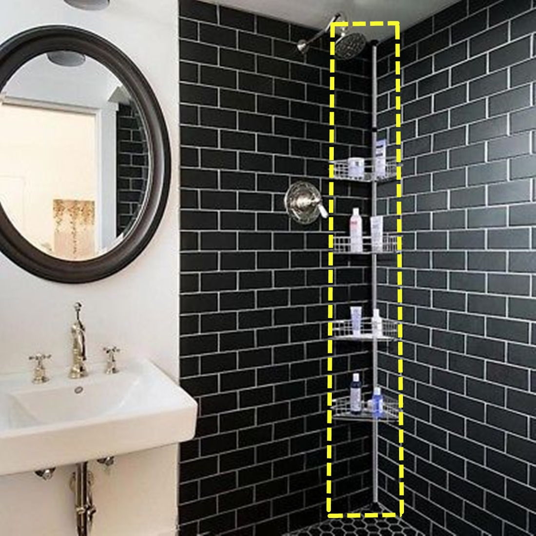 墙上不打孔不装壁龛,卫生间装浴室用这4个招数,收纳直接翻2倍