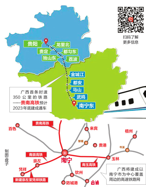 贵南高铁等项目有序推进，将建成以南宁为中心覆盖周边的高速铁路网
