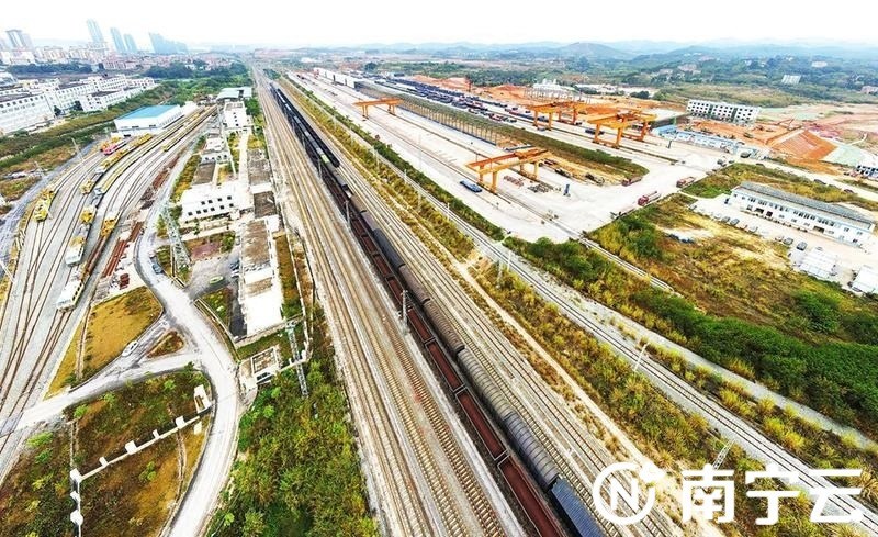 南宁国际铁路港建设按下“快进键” 重要节点工程将在今年底建成