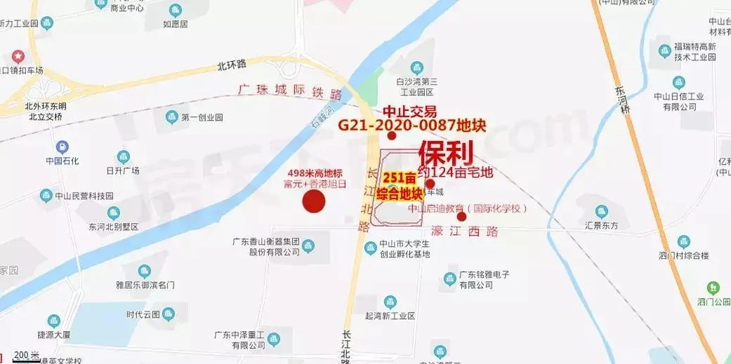 宝龙首进中山！27.5亿拿下岐江新城251亩地标综合体地块！8万㎡购物中心、2万㎡五星级酒店都来了