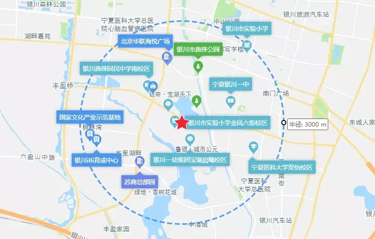 金凤区宝湖路南侧,塔渠街西侧地块周边配套情况