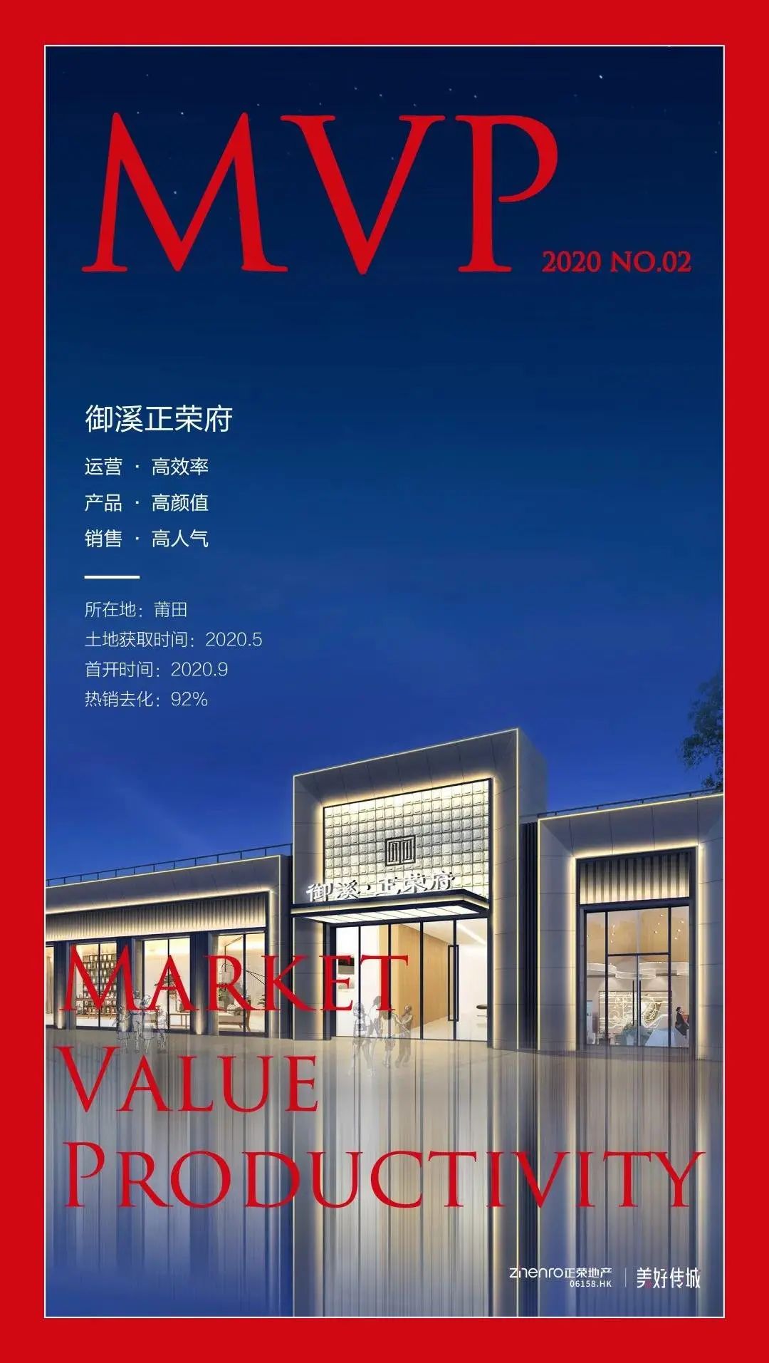 高质量！正荣地产再获综合实力20，运营效率