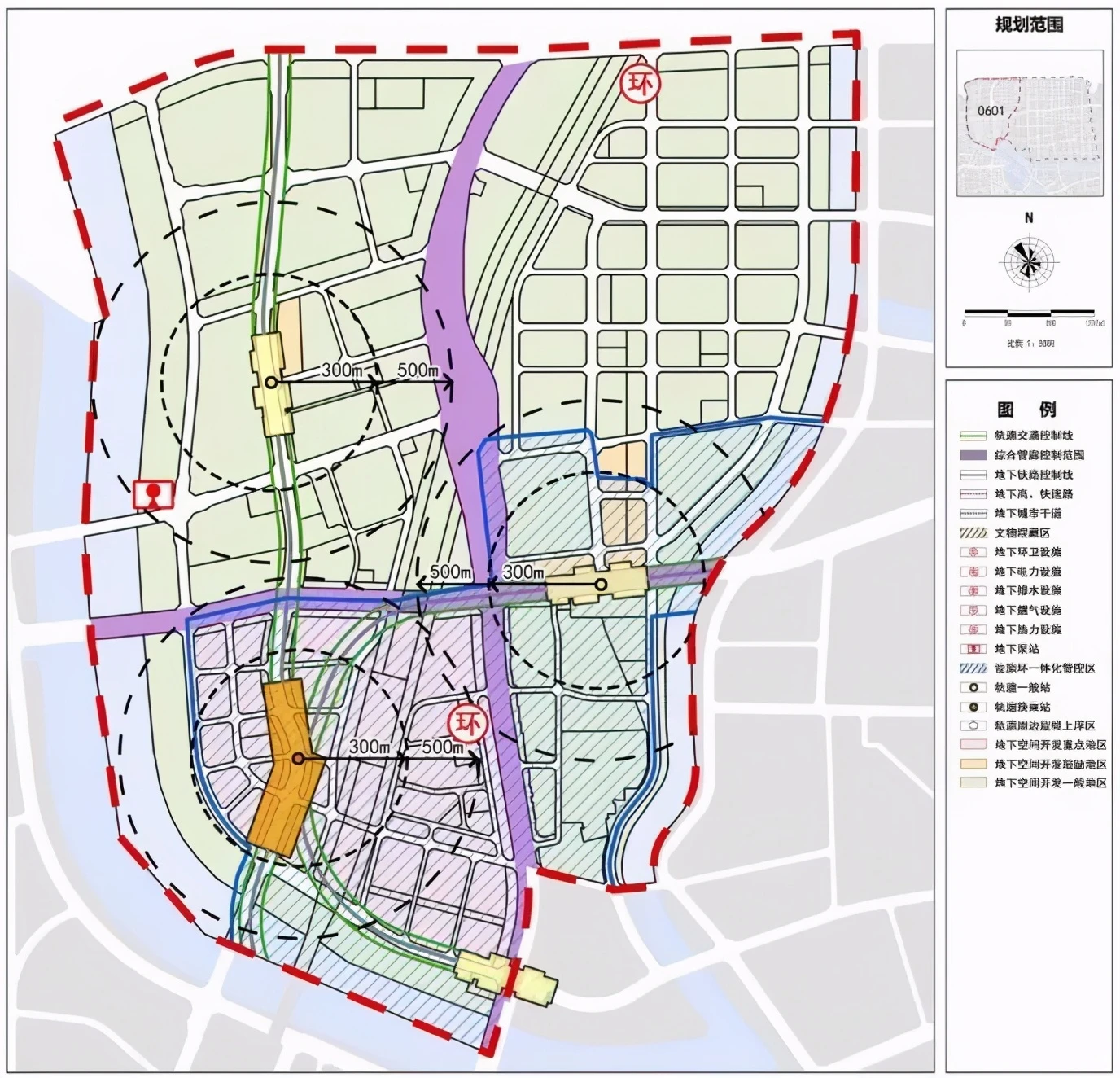 副中心0601街区地下空间的控制性规划图