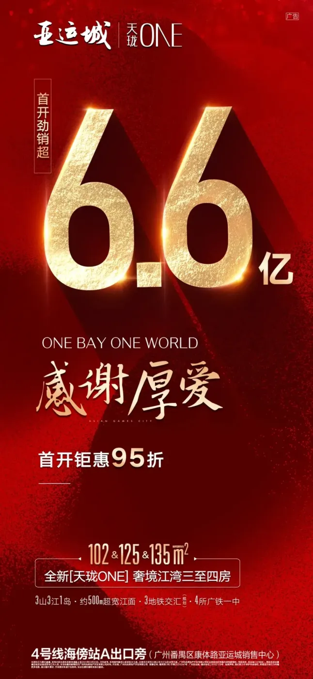 独揽一城骄傲!【天珑ONE】首开劲销6.6亿-广州新房网-房天下