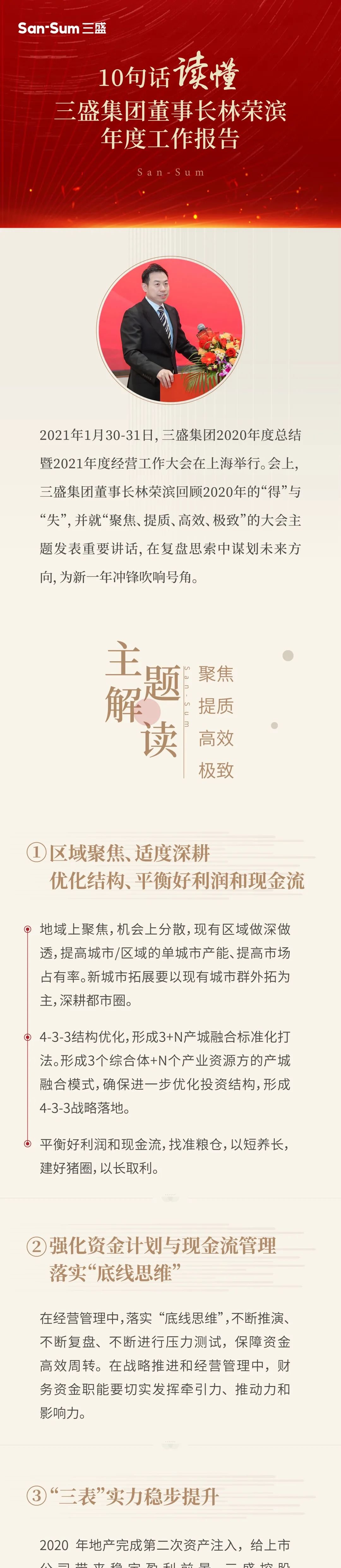 10句话读懂，三盛集团董事长林荣滨年度工作报告