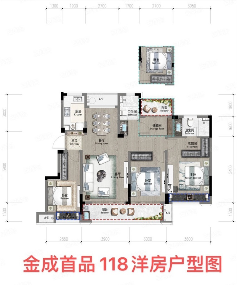 湖州别具一格的阔绰大开间横厅户型，金成祥新首品满足一份对名门生活的遐思