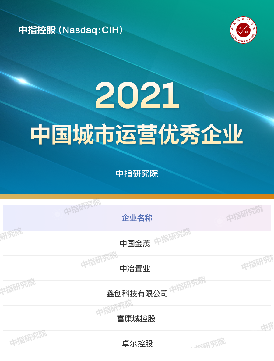 2021中国产业新城运营商评价研究报告