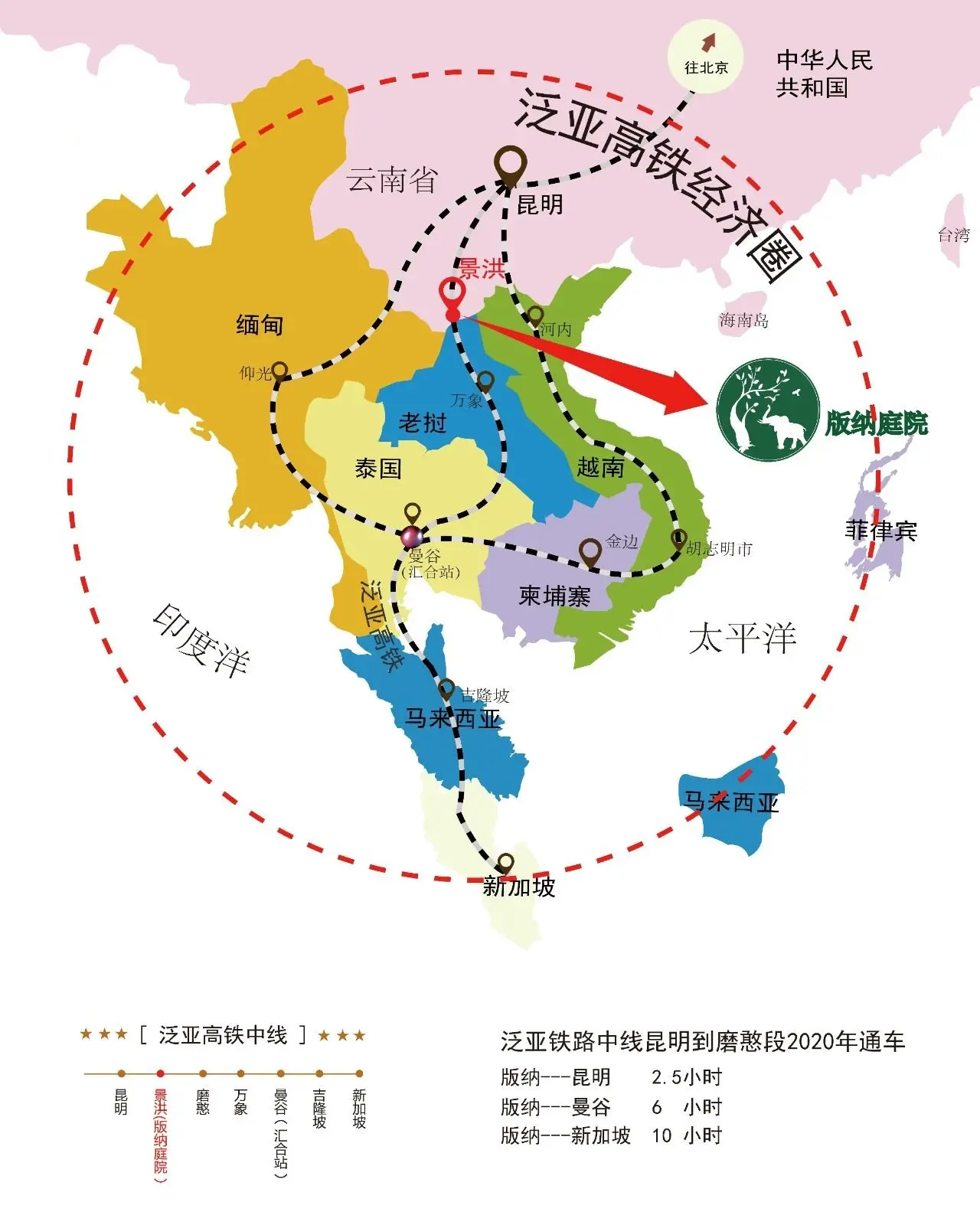世界地理坐标上的西双版纳!