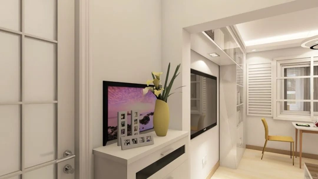 59平两室一厅小户型慵懒的白色原木让空间更有质感