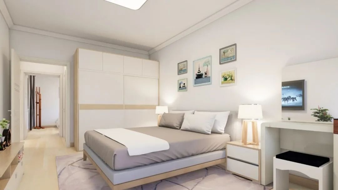 59平两室一厅小户型慵懒的白色原木让空间更有质感
