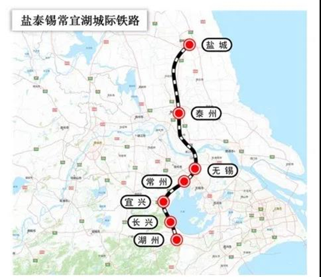 盐泰锡常宜铁路是国家干线铁路网在江苏境内重要组成部分,位于江苏省