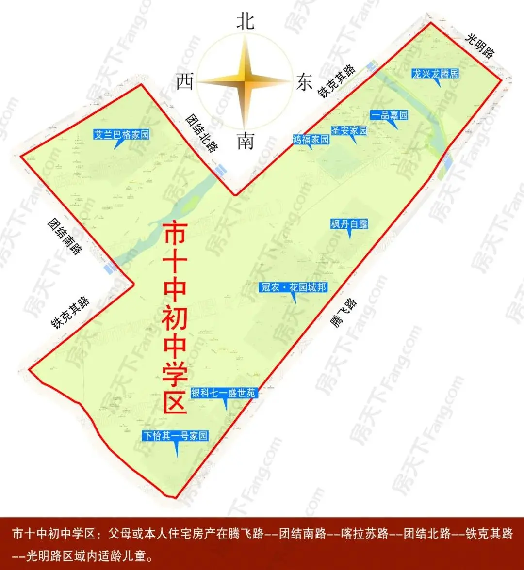 学区划分图解版 | 库尔勒2021年学区划分出炉(一):新市区小区划分范围