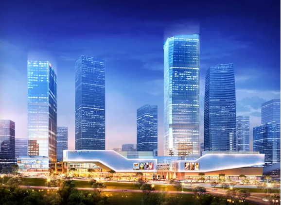 两江国际商务中心建设进度：首座5A甲级写字楼封顶，缔造千亿商圈海拔高度！