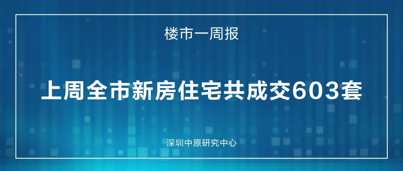 楼市一周报|上周全市新房住宅共成交603套-房产资讯-房天下