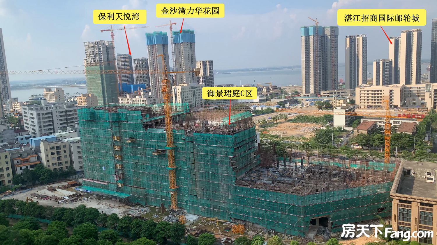 50层超高公寓楼！湛江万达广场旁这个公寓项目已经建到了7层楼