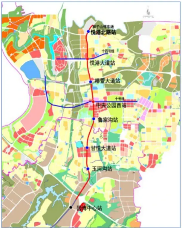 目前,甘悦大道站和椿萱大道站两座明挖车站主体结构同时顺利封顶