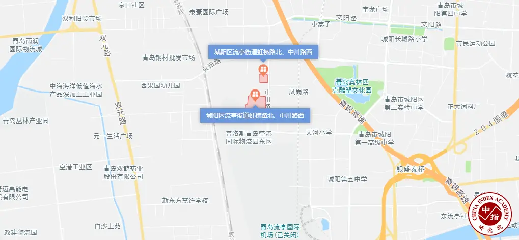 城阳区流亭街道青兰高速以北,怡海路以西,规划四路以南,规划八路