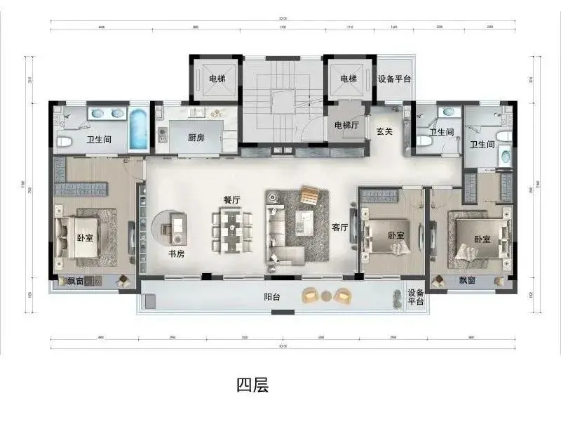 叠墅户型(大平层)