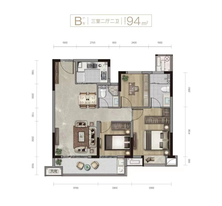 荣安·林语湖院 | 建面约94㎡大三房 构建美好生活法则